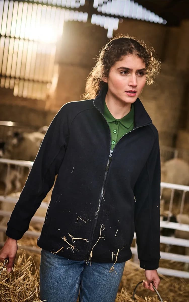 Custom branded fleece jackets for trades — fleece workwear printing Berkshire