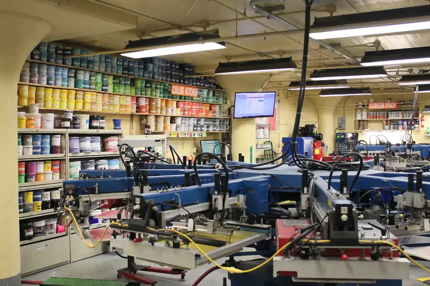 Screen printing workshop for bulk workwear orders — Slough UK